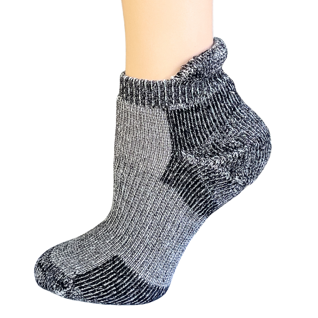Midweight Ankle Alpaca Sock - Reinforced Heels and Toes, Breatheable Sock