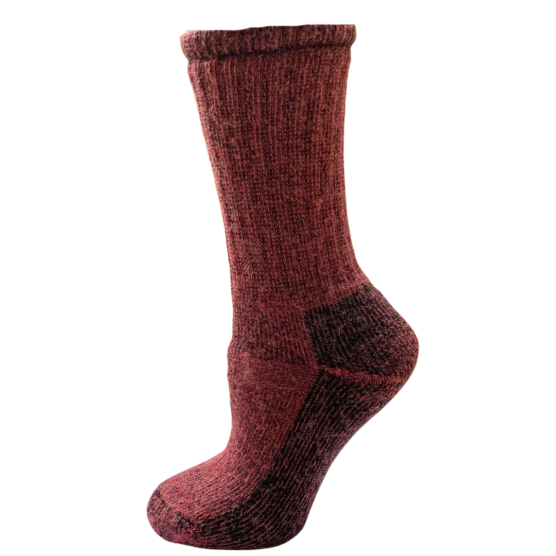 Alpaca Crew Socks - Heavy Weight Sock, Reinforced Heels & Toes, Moisture Wicking