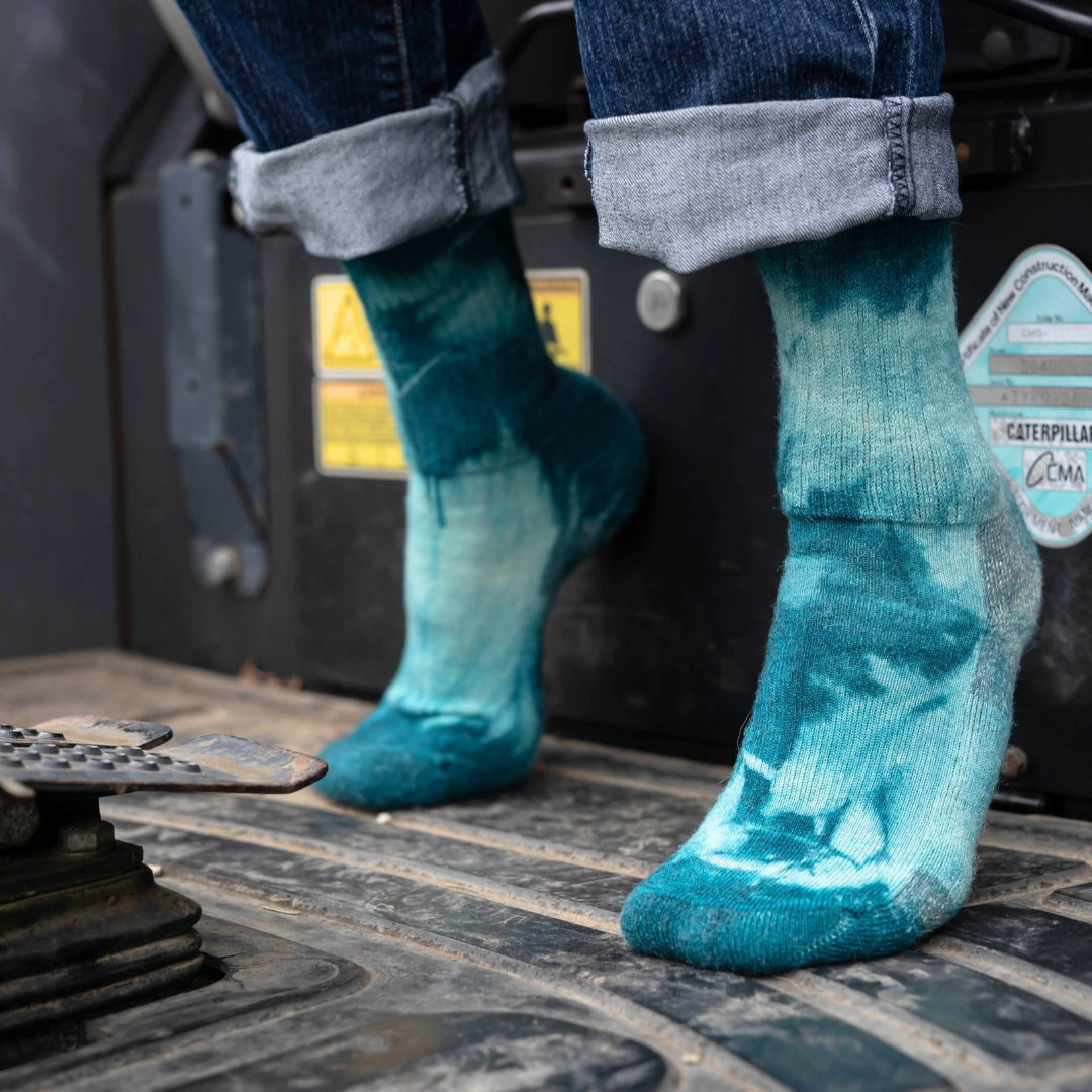 Lotus Tie Dye Crew Socks