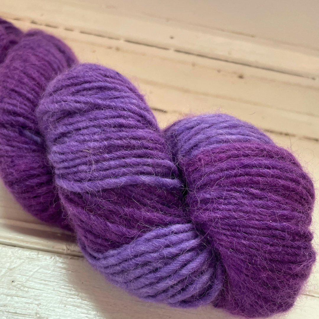 Plum Soft Spun Single Bulky Alpaca Yarn